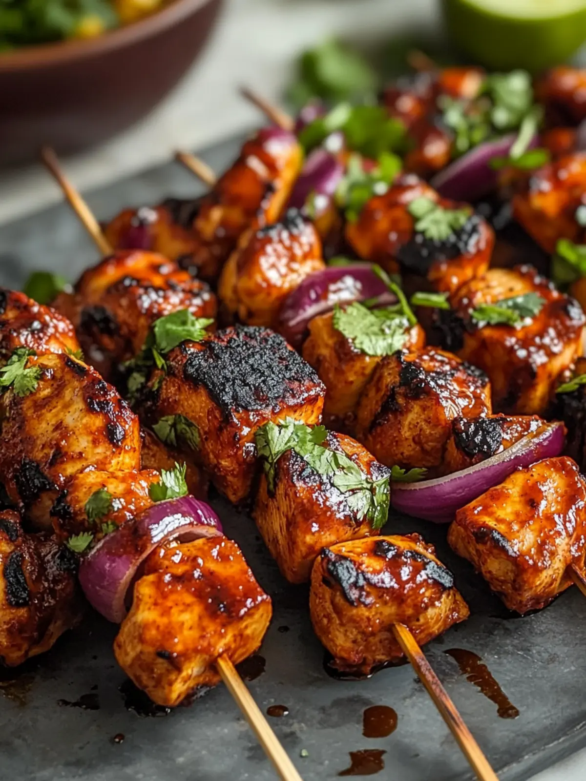 mexican barbecue chicken skewers preparation steps