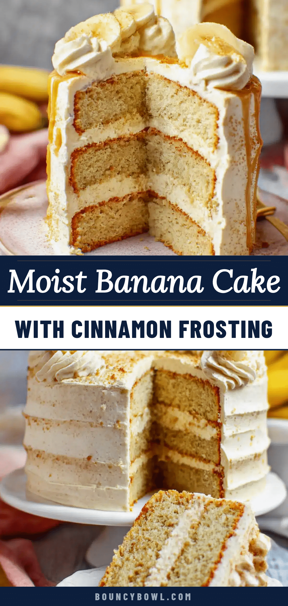 moist banana layer cake with cinnamon frosting recipe