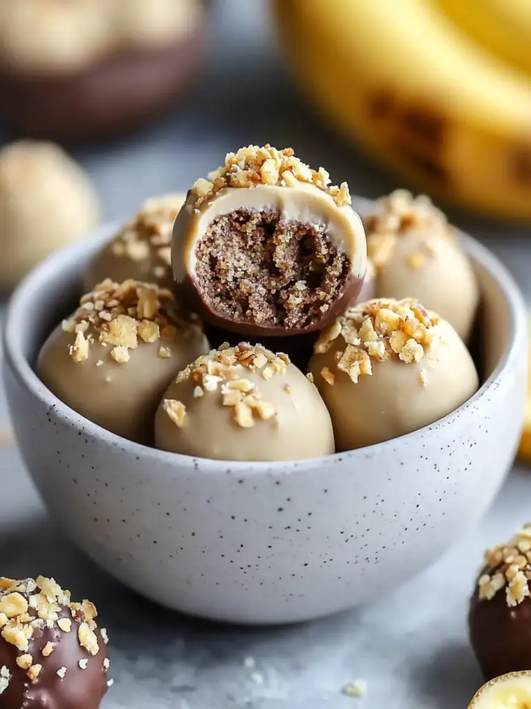 no bake banana bread truffles - featured image