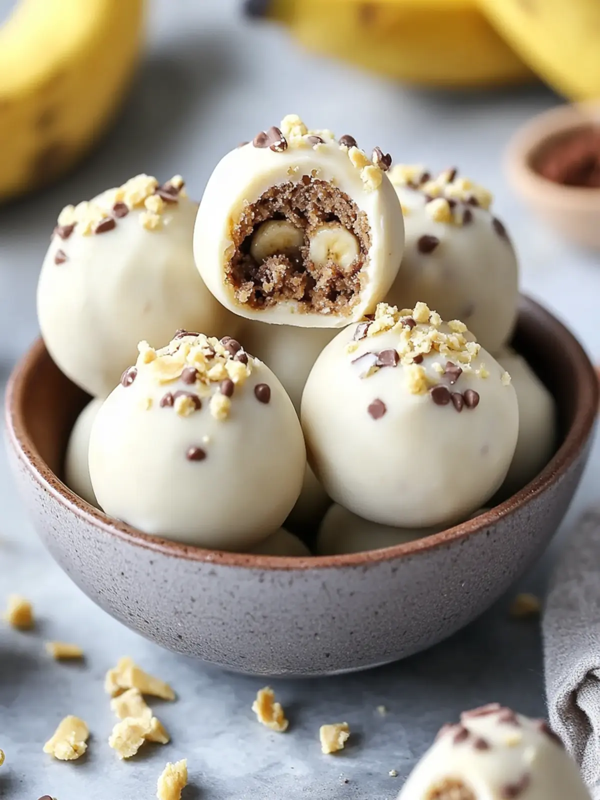 no bake banana bread truffles preparation steps