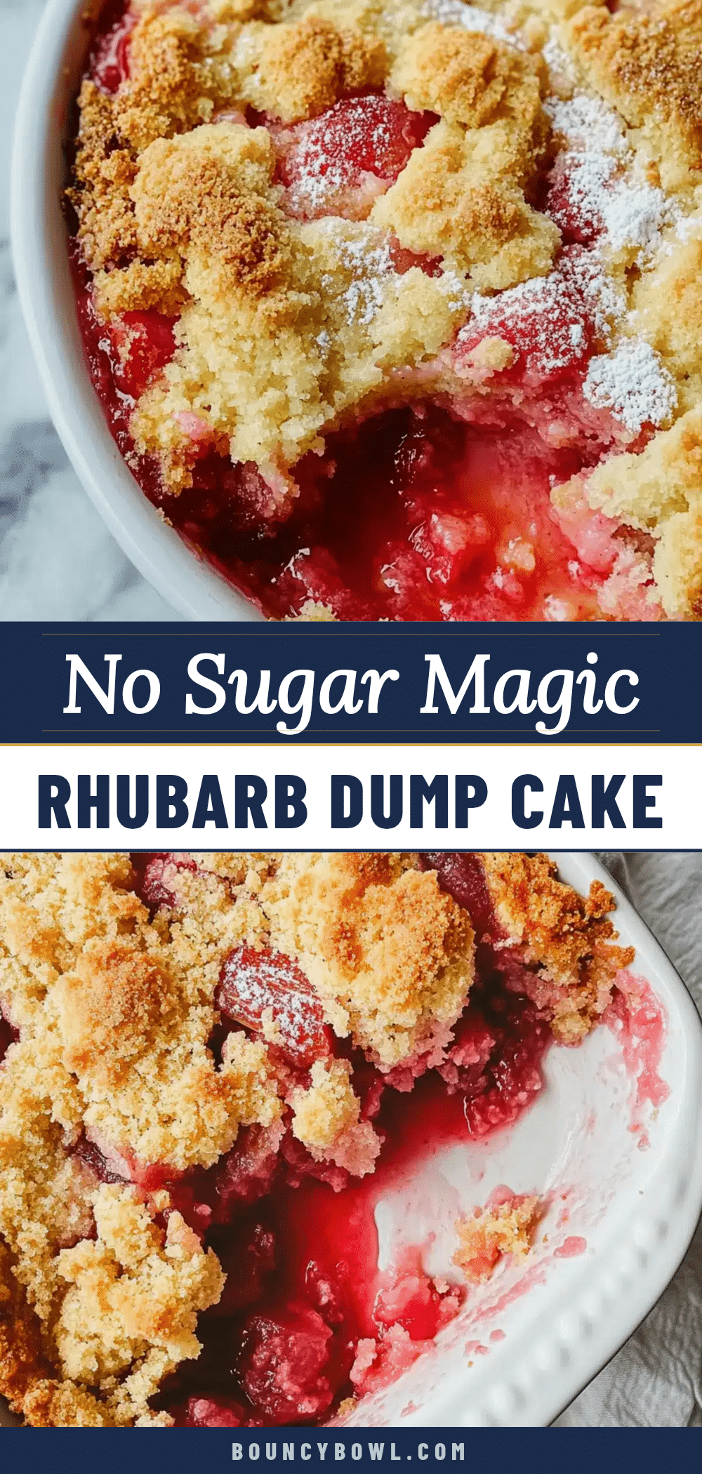 no sugar rhubarb dump cake recipe
