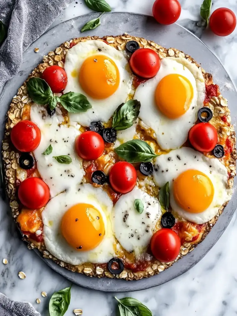 oatmeal breakfast pizza crust - featured image