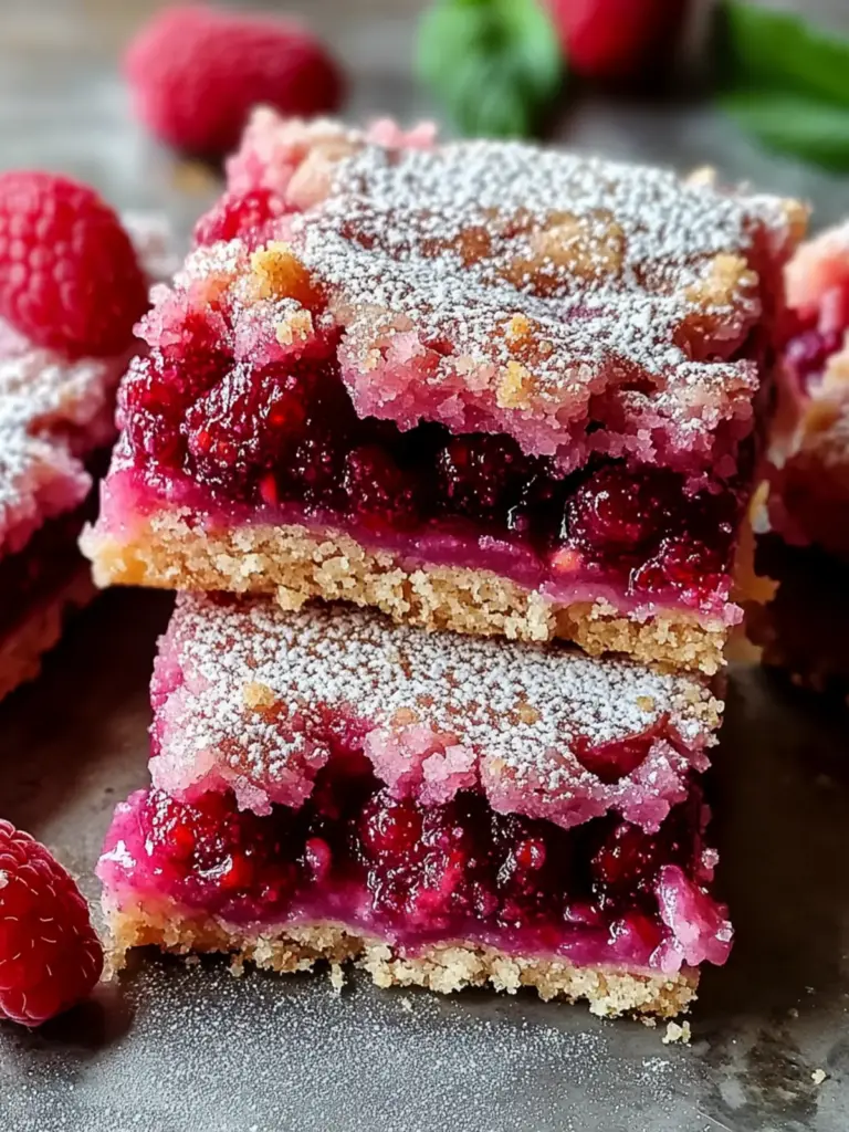 raspberry bars - featured image
