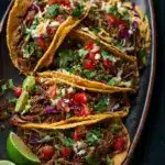 shredded beef tacos - featured image