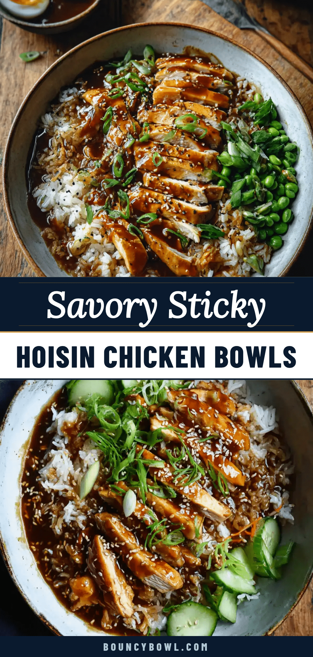 sticky hoisin chicken rice bowls recipe