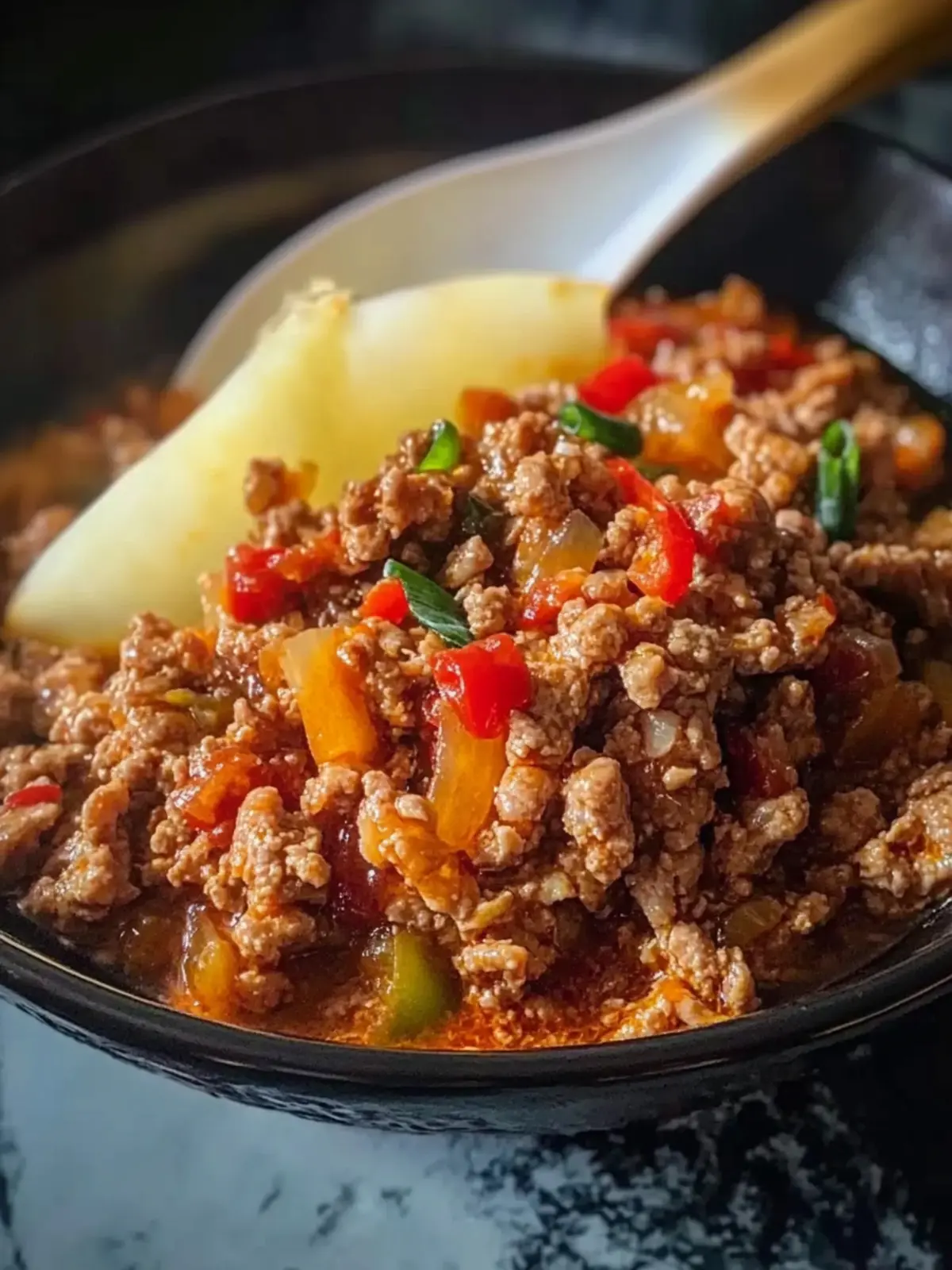 sweet and sour pork mince preparation steps