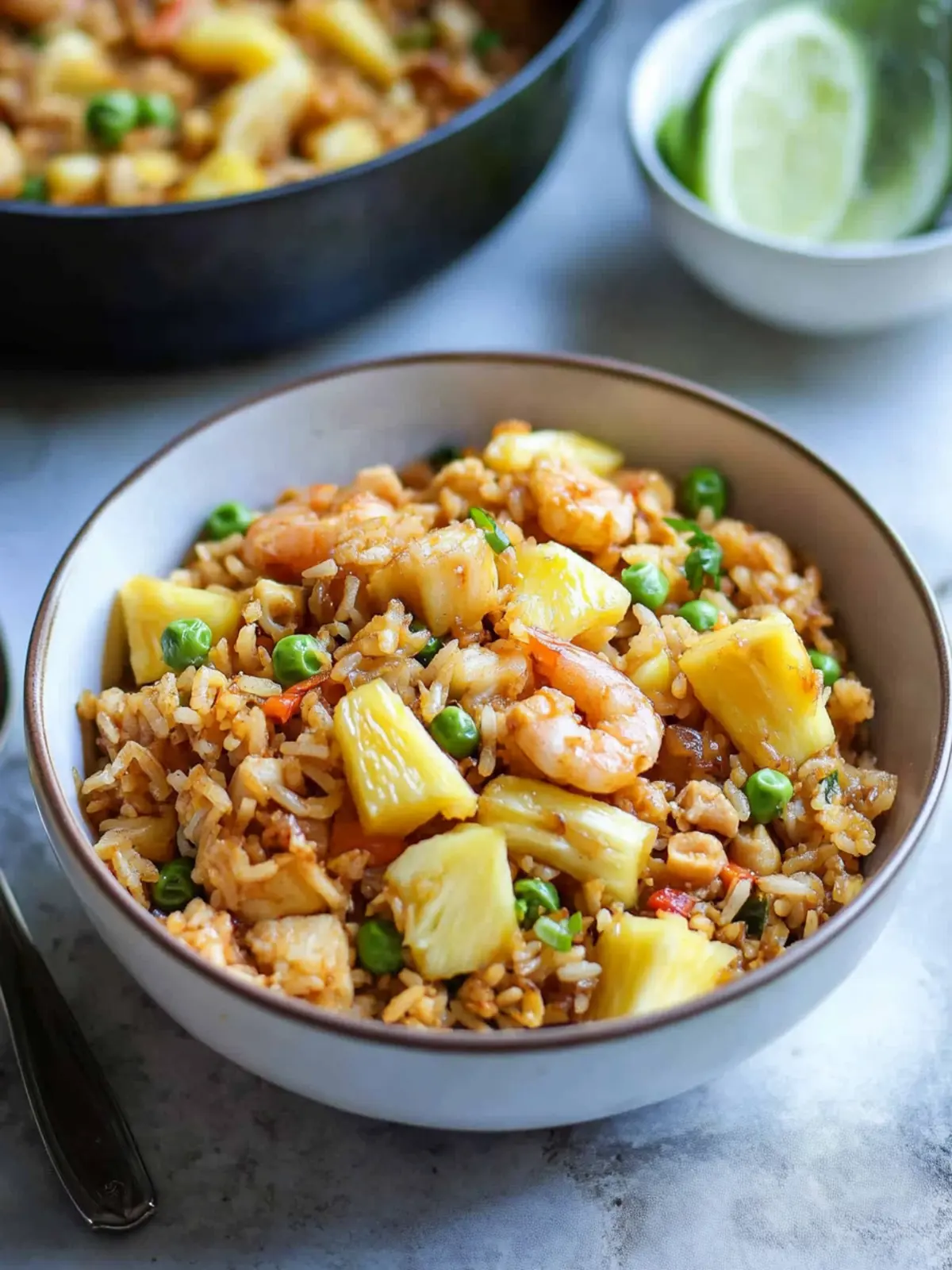 thai pineapple fried rice preparation steps