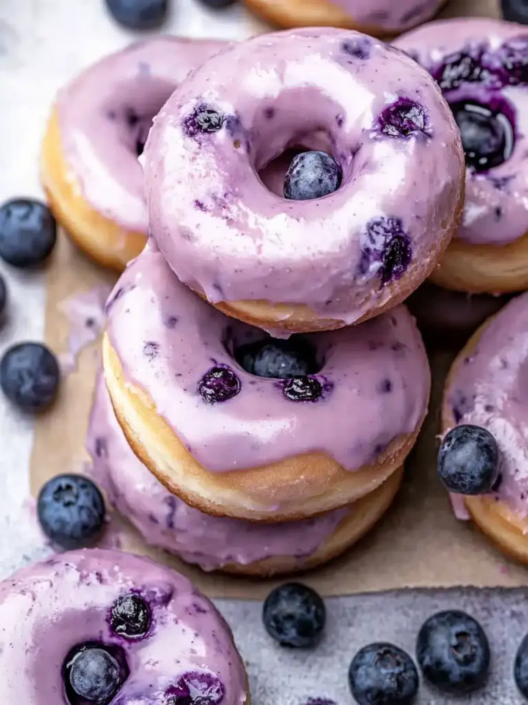 baked blueberry donuts - featured image