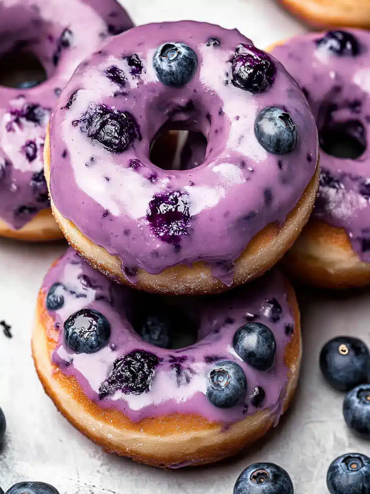 baked blueberry donuts preparation steps
