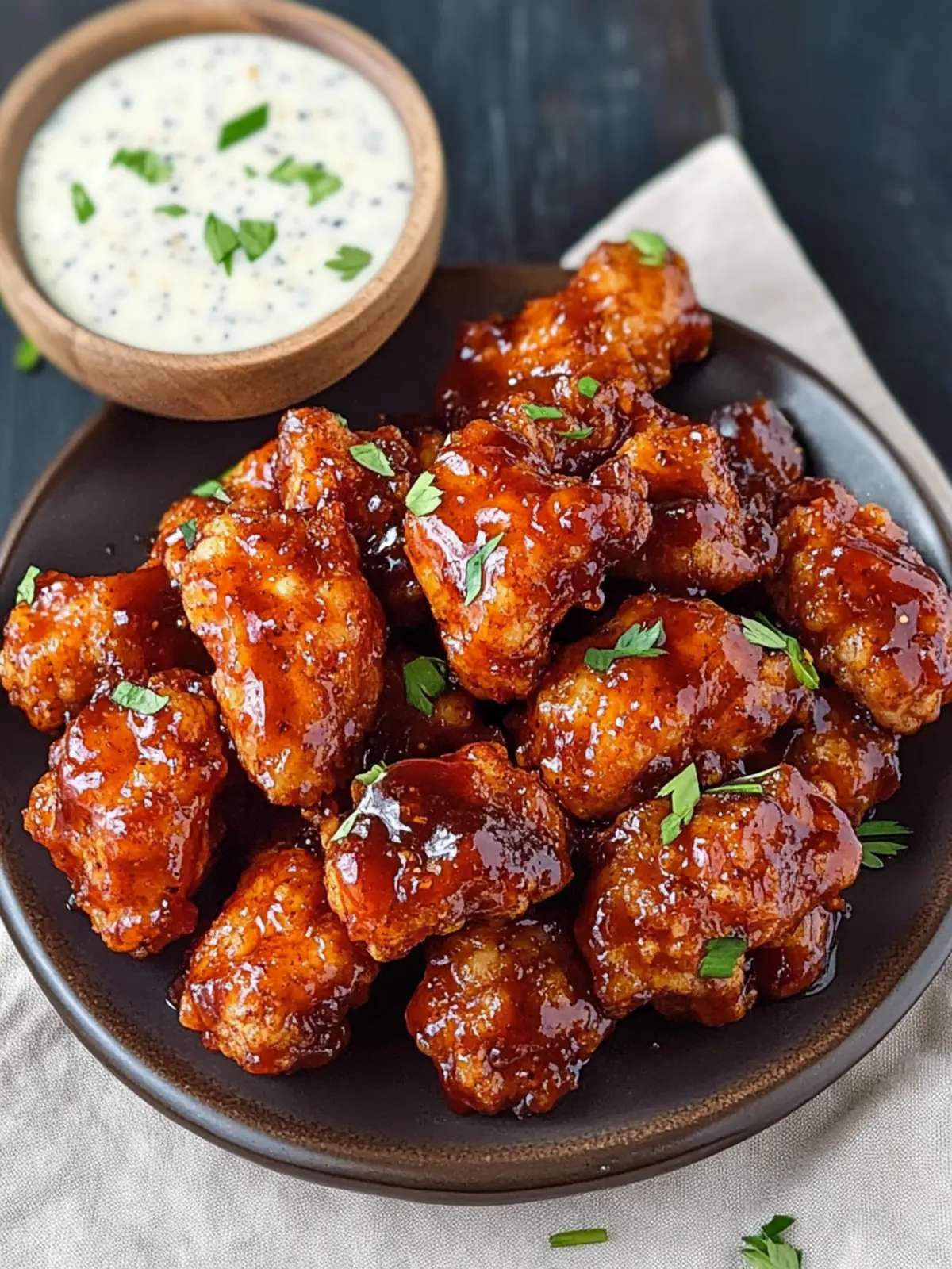 crispy honey bbq boneless chicken wings preparation steps