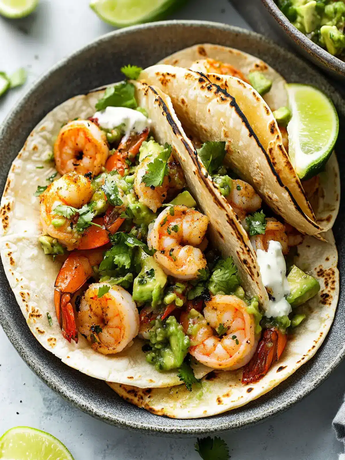 easy shrimp tacos with avocado salsa preparation steps