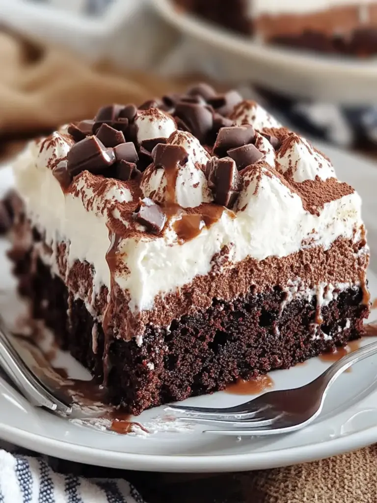 mexican hot chocolate poke cake - featured image