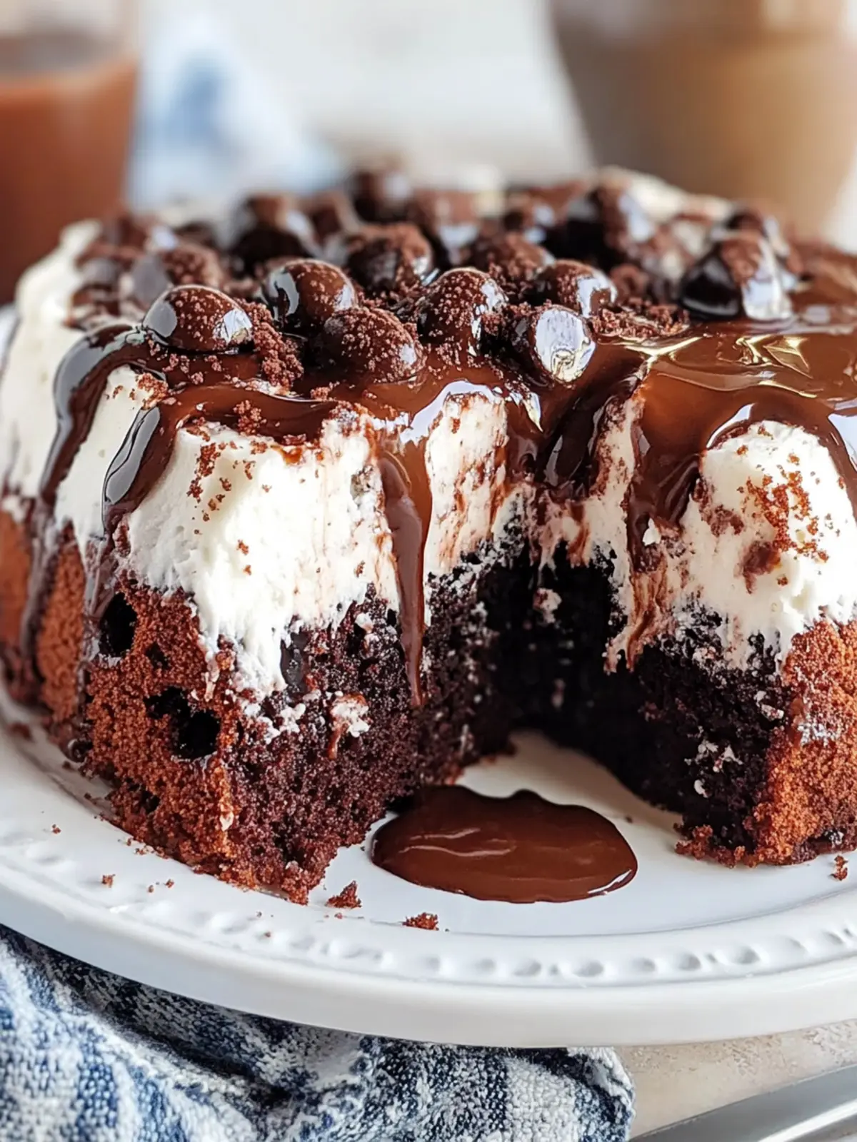 mexican hot chocolate poke cake preparation steps